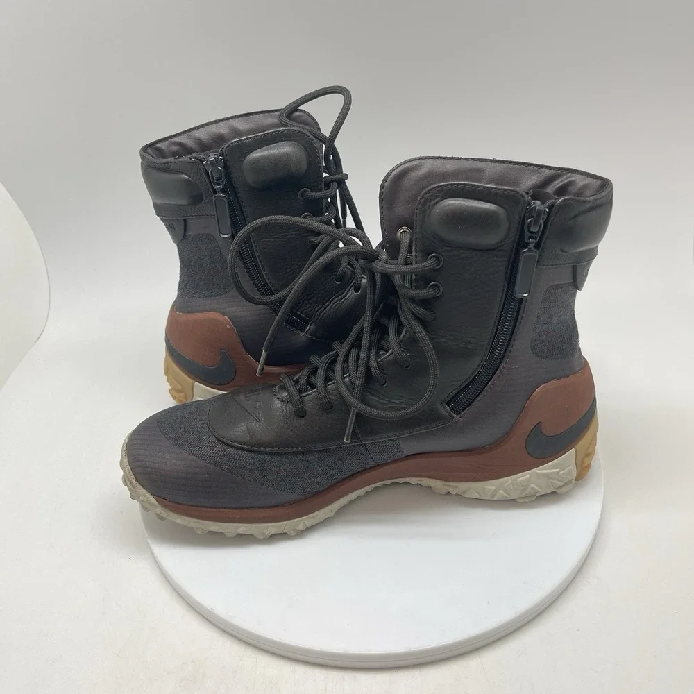 Nike Zoom‎ Kynsi Jacquard Boots Womens 9.5 Brown Leather Waterproof 806978-202
